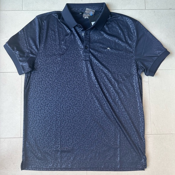 NWT J Lindenberg Size XXL Slim Golf Polo Navy Blue - Picture 4 of 10